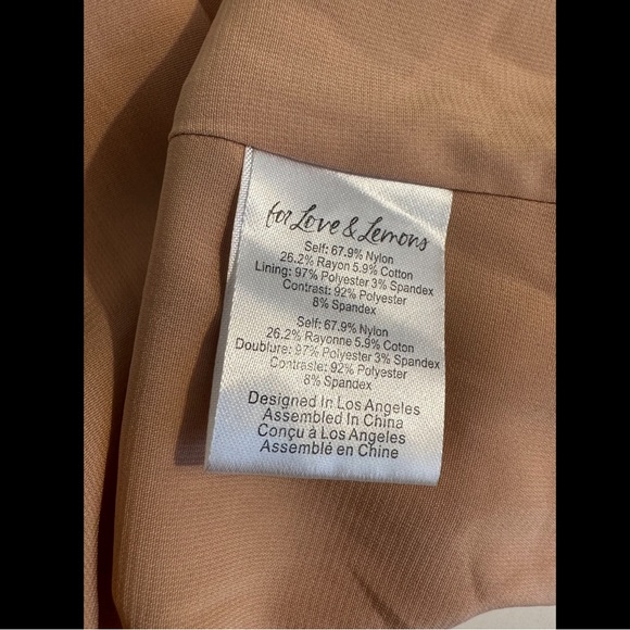 New FOR LOVE & LEMONS Jelena Strapless Lace Dress Ivory Nude Bow Front Mini NWT - Picture 11 of 14